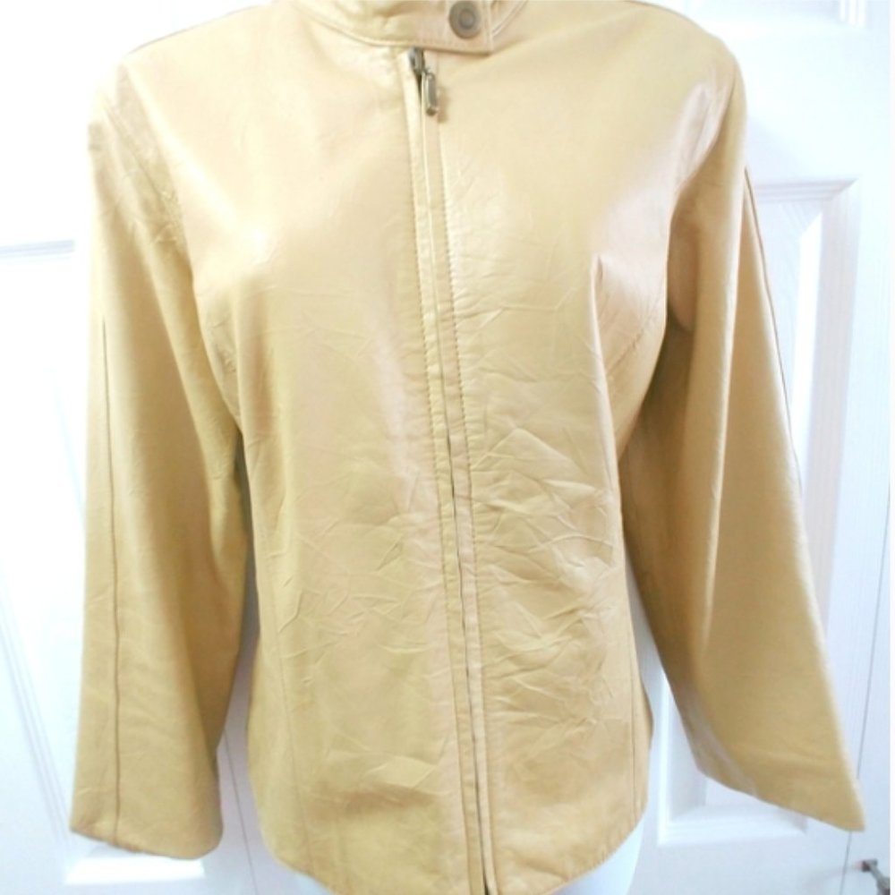 CHICO’s Leather Jacket Size M (Chico’s Size 1)